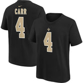Derek Carr Youth Player Name & Number T-Shirt - New Orleans Saints T-shirts