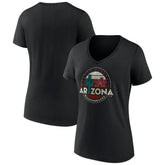 Black Arizona Diamondbacks Women's Hometown Desert Baseball V-Neck T-Shirt