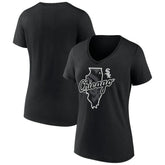 Black Chicago White Sox Women's Hometown Sox State V-Neck T-Shirt