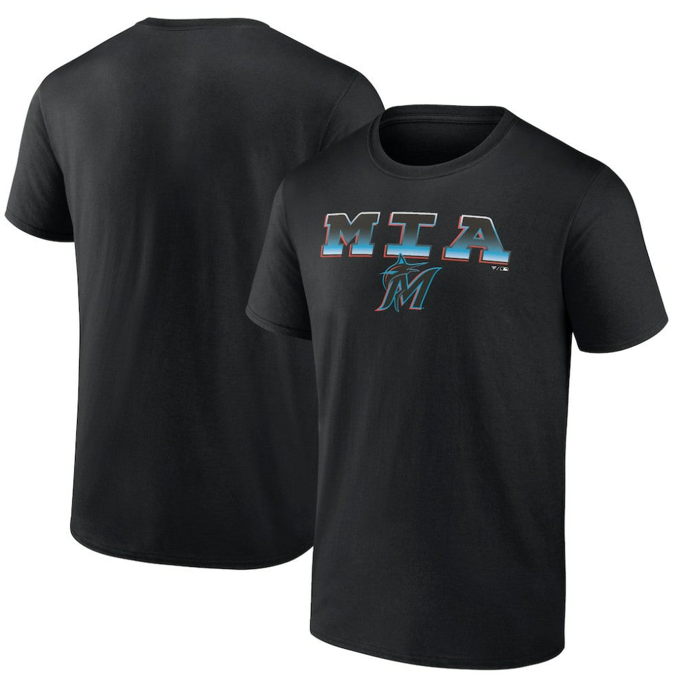 Black Miami Marlins Hometown Baseball 305 T-Shirt