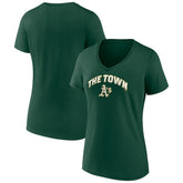 Green Athletics Women's Hometown Hella Good V-Neck T-Shirt