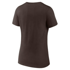 Brown San Diego Padres Women's Hometown 619 Beisbol V-Neck T-Shirt