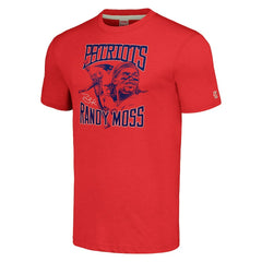 Randy Moss Homage Unisex Caricature Retired Player Tri-Blend T-Shirt - New England Patriots T-shirts
