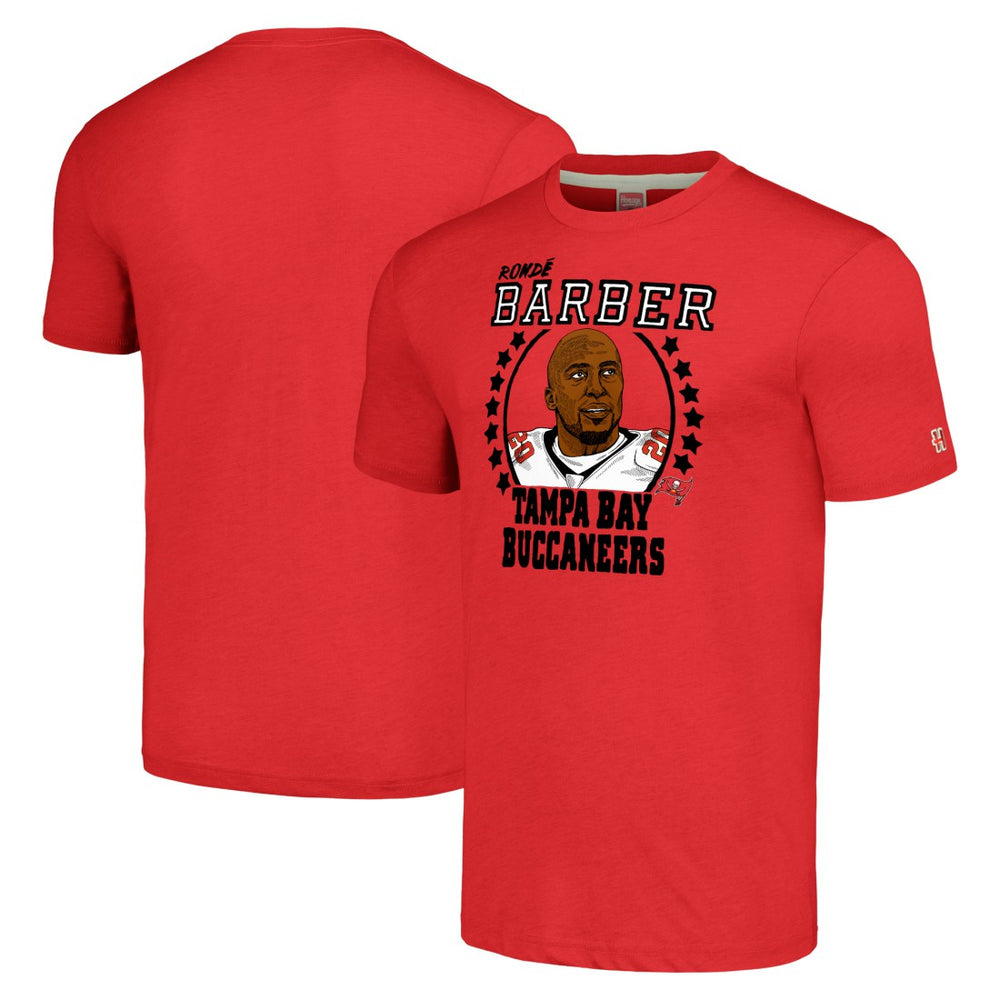 Ronde Barber Homage Unisex Caricature Retired Player Tri-Blend T-Shirt - Tampa Bay Buccaneers T-shirts