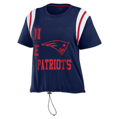 WEAR by Erin Andrews Women's Cinched Colorblock T-Shirt - New England Patriots T-shirts