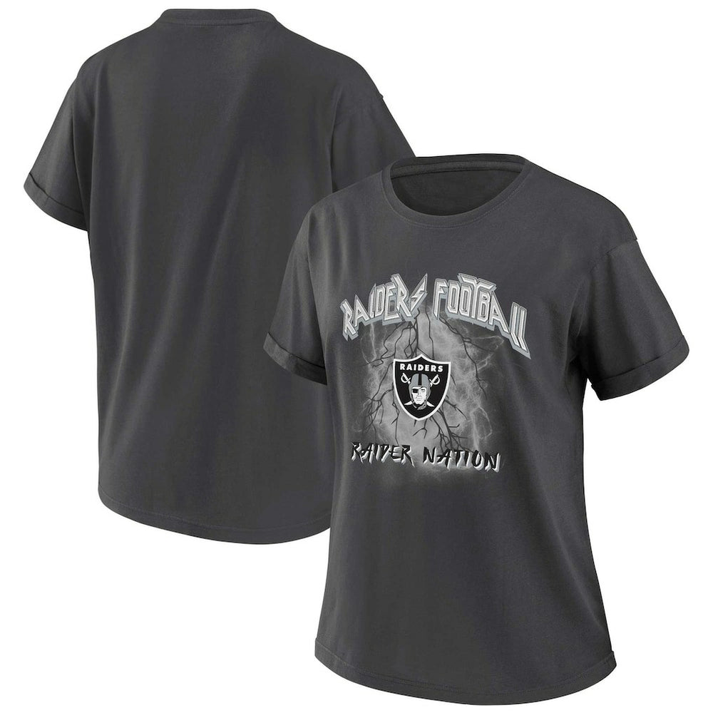 WEAR by Erin Andrews Women's Boyfriend T-Shirt - Las Vegas Raiders T-shirts