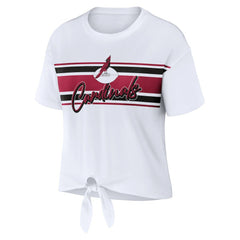 WEAR by Erin Andrews Women's Front Tie Retro T-Shirt - Arizona Cardinals T-shirts