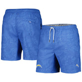 Naples Layered Leaves Swim Shorts - Los Angeles Chargers Shorts