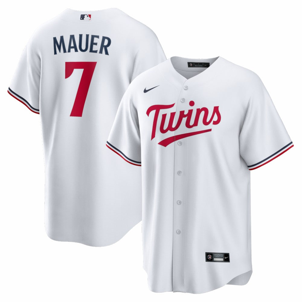 White Joe Mauer Minnesota Twins Nike Home Retired Player Replica Jersey