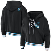 WEAR by Erin Andrews Women's Lace-Up Pullover Hoodie - Carolina Panthers Hoodies