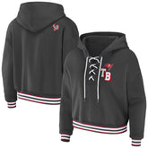 WEAR by Erin Andrews Women's Lace-Up Pullover Hoodie - Tampa Bay Buccaneers Hoodies