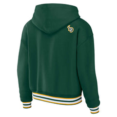 WEAR by Erin Andrews Women's Plus Size Lace-Up Pullover Hoodie - Green Bay Packers Hoodies