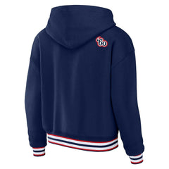 WEAR by Erin Andrews Women's Plus Size Lace-Up Pullover Hoodie - New England Patriots Hoodies