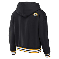 WEAR by Erin Andrews Women's Plus Size Lace-Up Pullover Hoodie - Pittsburgh Steelers Hoodies