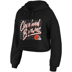 WEAR by Erin Andrews Women's Domestic Cropped Pullover Hoodie - Cleveland Browns Hoodies