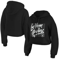 WEAR by Erin Andrews Women's Domestic Cropped Pullover Hoodie - Las Vegas Raiders Hoodies