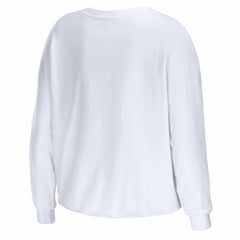 WEAR by Erin Andrews Women's Domestic Cropped Long Sleeve T-Shirt - Atlanta Falcons T-shirts