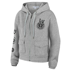 WEAR by Erin Andrews Women's Full-Zip Hoodie - Las Vegas Raiders Hoodies