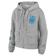 WEAR by Erin Andrews Women's Full-Zip Hoodie - Los Angeles Chargers Hoodies