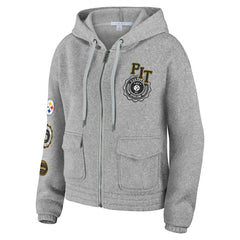 WEAR by Erin Andrews Women's Full-Zip Hoodie - Pittsburgh Steelers Hoodies