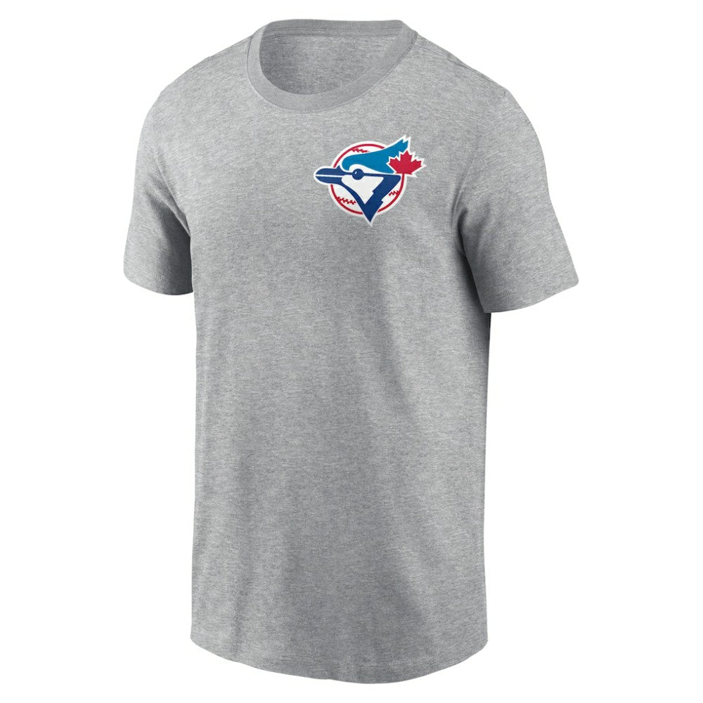 Heather Gray Toronto Blue Jays Nike Cooperstown Collection Large Logo 2-Hit T-Shirt
