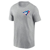 Heather Gray Toronto Blue Jays Nike Cooperstown Collection Large Logo 2-Hit T-Shirt