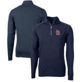 Navy St. Louis Cardinals Cutter & Buck Adapt Eco Knit Stretch Recycled Quarter-Zip Pullover Top