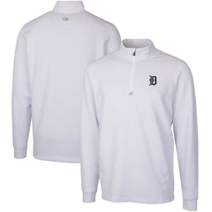 White Detroit Tigers Cutter & Buck Traverse Stretch Quarter-Zip Pullover Top