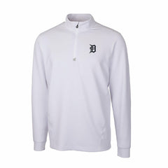 White Detroit Tigers Cutter & Buck Traverse Stretch Quarter-Zip Pullover Top