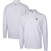 White New York Yankees Cutter & Buck Traverse Stretch Quarter-Zip Pullover Top