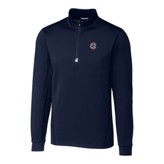 Navy Chicago Cubs Cutter & Buck Traverse Stretch Quarter-Zip Pullover Top