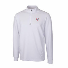 White Chicago Cubs Cutter & Buck Traverse Stretch Quarter-Zip Pullover Top