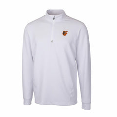 White Baltimore Orioles Cutter & Buck Traverse Stretch Quarter-Zip Pullover Top