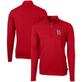 Red St. Louis Cardinals Cutter & Buck Virtue Eco Pique Recycled Quarter-Zip Pullover Top