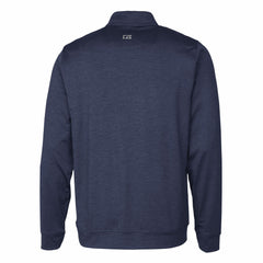 Navy Milwaukee Brewers Cutter & Buck Stealth Heathered Quarter-Zip Pullover Top