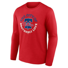 Red Philadelphia Phillies Hometown Collection The City of Brotherly Love T-Shirt