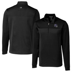 Cutter & Buck Traverse Stripe Stretch Quarter-Zip Pullover Top - Minnesota Vikings Pullover