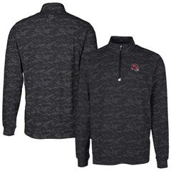 Cutter & Buck Helmet Traverse Camo Print Stretch Quarter-Zip Pullover Top - Kansas City Chiefs Pullover