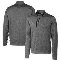 Cutter & Buck Helmet Stealth Heathered Quarter-Zip Pullover Top - Detroit Lions Pullover