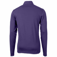 Cutter & Buck Helmet Virtue Eco Pique Recycled Quarter-Zip Pullover Top - Minnesota Vikings Pullover