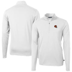 Cutter & Buck Helmet Virtue Eco Pique Recycled Quarter-Zip Pullover Top - Cincinnati Bengals Pullover