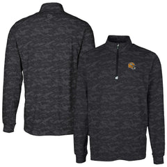 Cutter & Buck Helmet Traverse Camo Print Stretch Quarter-Zip Pullover Top - Green Bay Packers Pullover