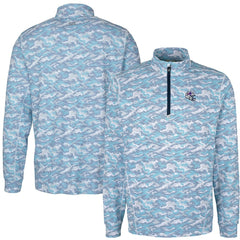 Cutter & Buck Helmet Traverse Camo Print Stretch Quarter-Zip Pullover Top - Buffalo Bills Pullover