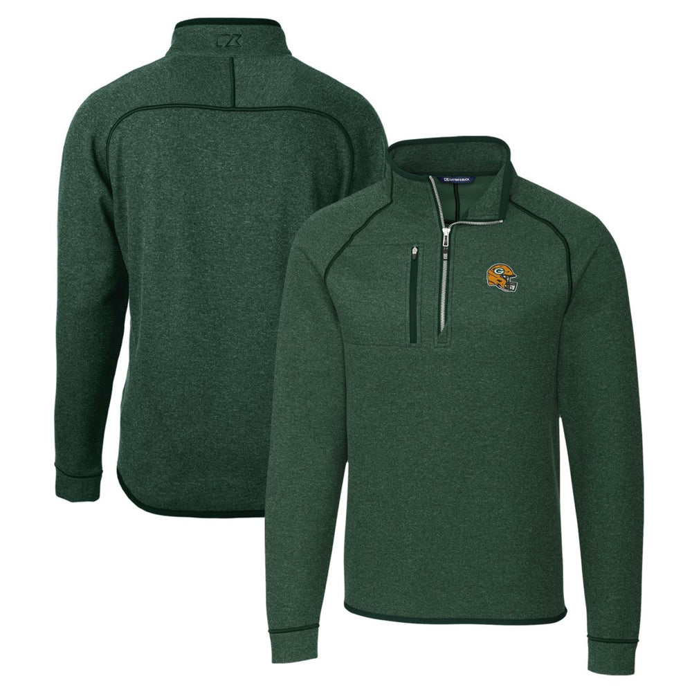 Cutter & Buck Helmet Mainsail Sweater-Knit Half-Zip Pullover Jacket - Green Bay Packers Pullover