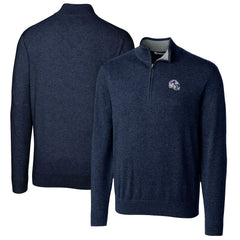 Cutter & Buck Helmet Lakemont Tri-Blend Quarter-Zip Pullover Sweater - Buffalo Bills Pullover