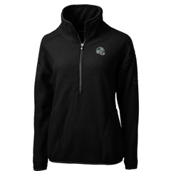 Cutter & Buck Women's Helmet Logo Cascade Eco Sherpa Fleece Half-Zip Pullover Jacket - Carolina Panthers Pullover