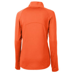 Cutter & Buck Women's Helmet Logo Adapt Eco Knit Stretch Recycled Half-Zip Pullover Top - Cincinnati Bengals Pullover