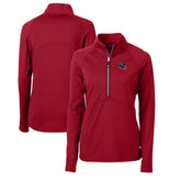 Cutter & Buck Women's Helmet Logo Adapt Eco Knit Stretch Recycled Half-Zip Pullover Top - Houston Texans Pullover