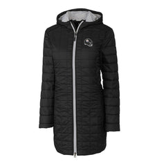 Cutter & Buck Women's Helmet Logo Rainier Primaloft Eco Insulated Hooded Long Coat - Pittsburgh Steelers