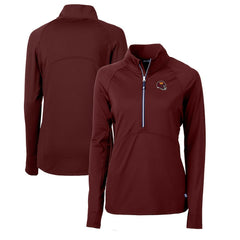Cutter & Buck Women's Helmet Logo Adapt Eco Knit Stretch Recycled Half-Zip Pullover Top - Washington Commanders Pullover